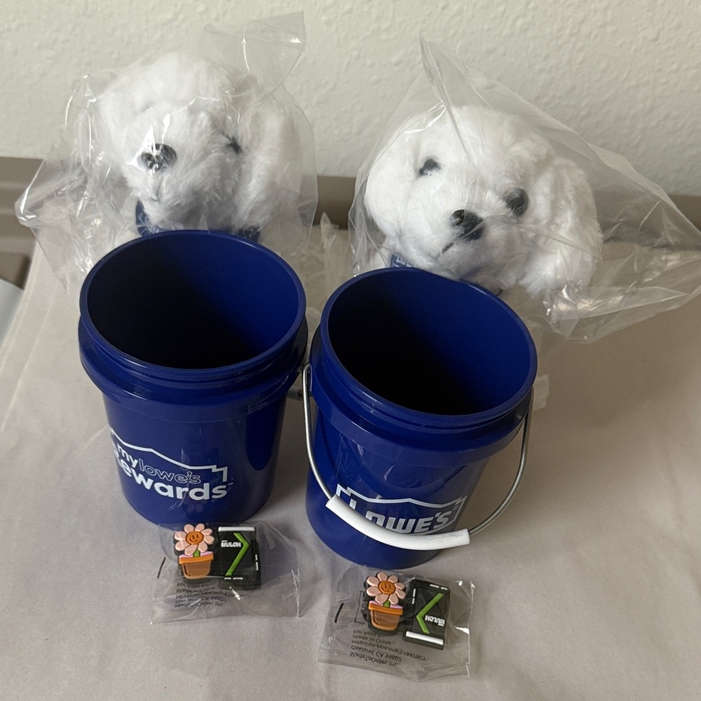 Lowe’s puppy pins bucket new plushie shoe charms